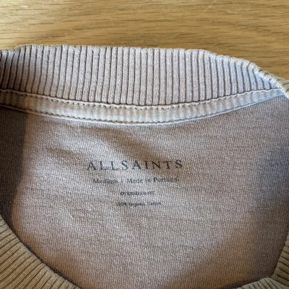 All Saints Light Brown Short Sleeve Tee - Picture 2 of 4